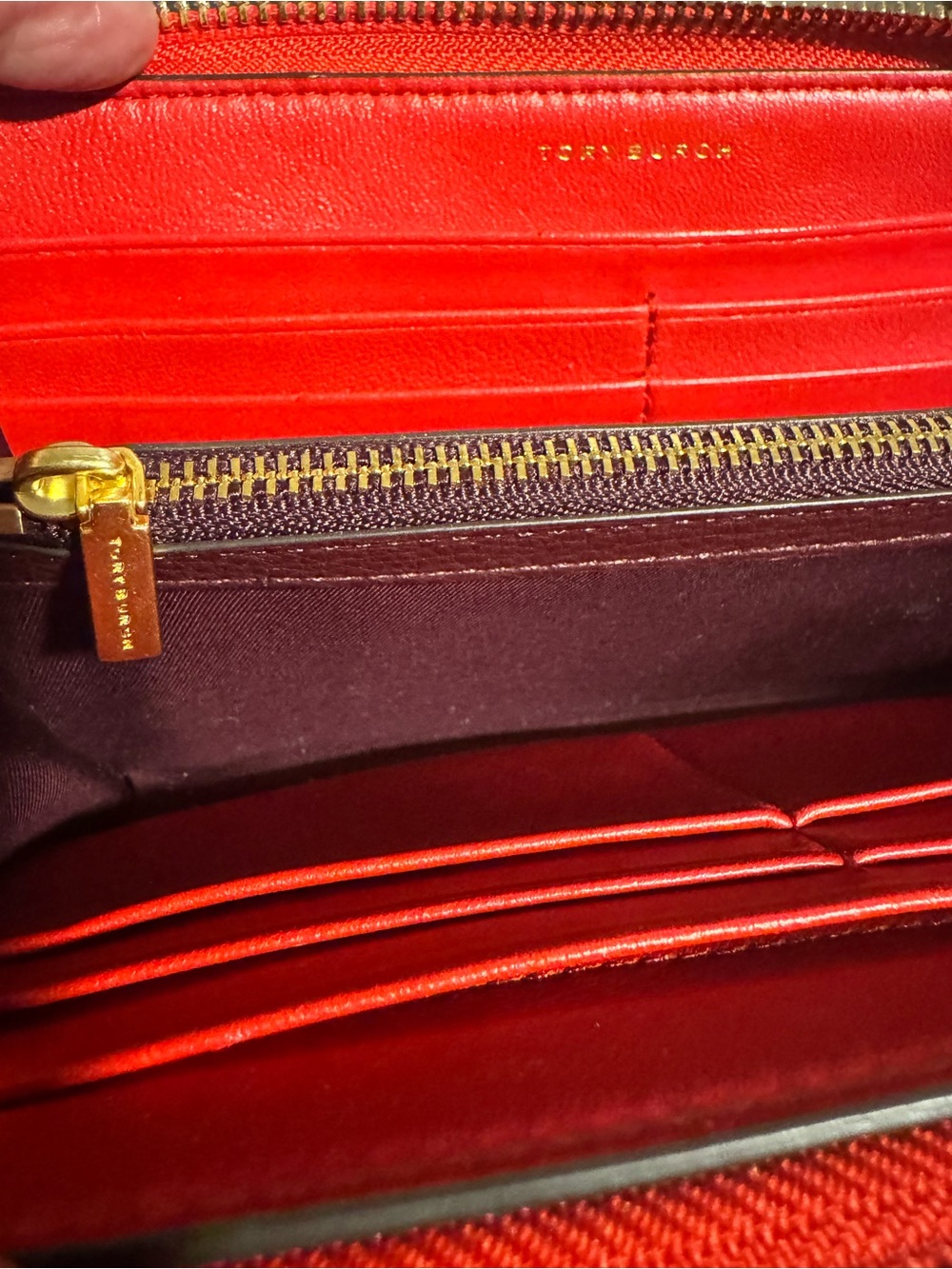 Tory Burch Perry Patchwork Hearts zip continental wallet with heart zipper pull - Picture 10 of 16